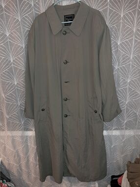 Vintage Christian Dior brand Mens size 42 green trench coat